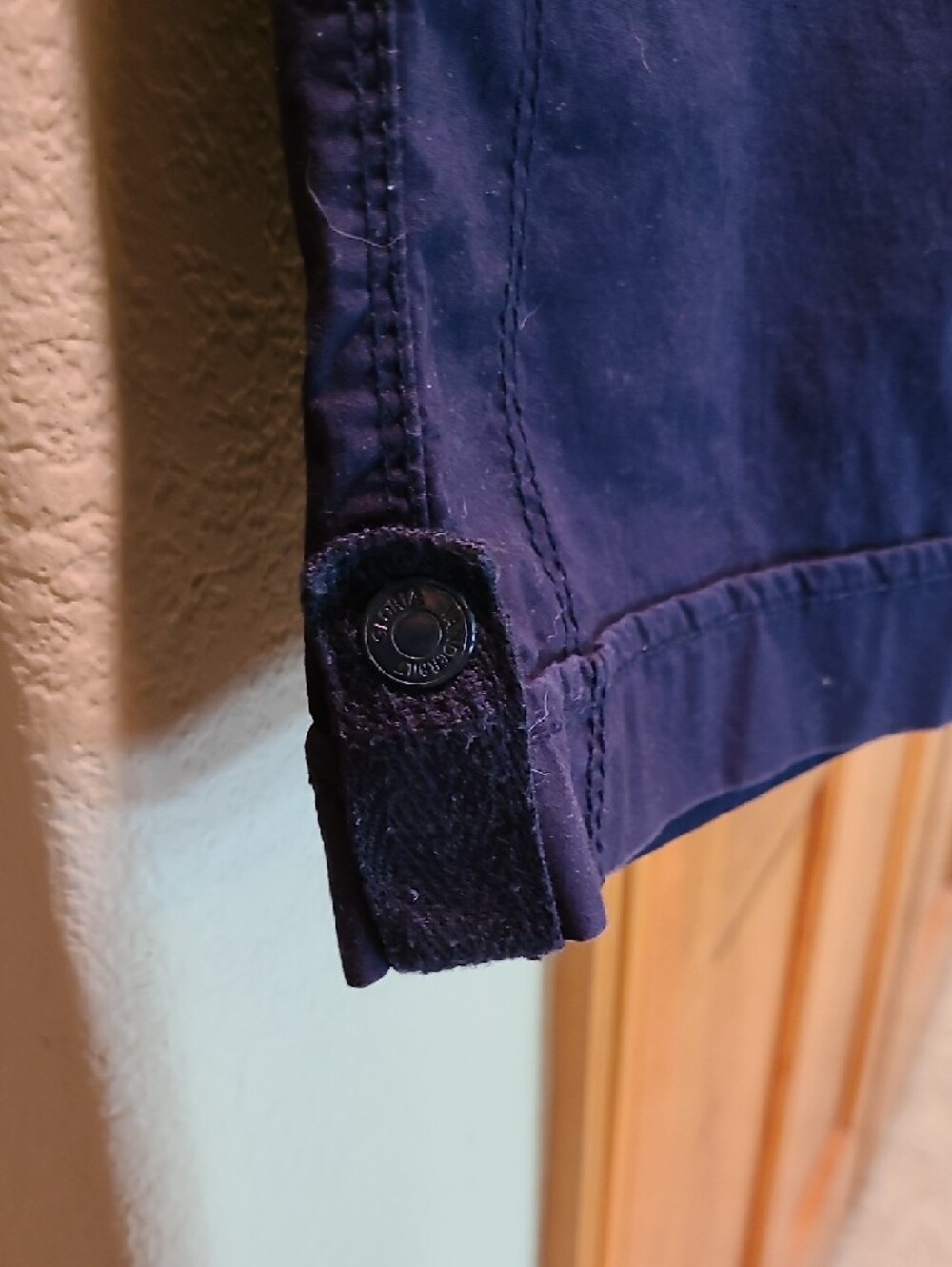 Gloria Vaderbilt Navy Blue Cargo Capri Pants with Drawstring Waist Size 10P - Picture 2 of 5